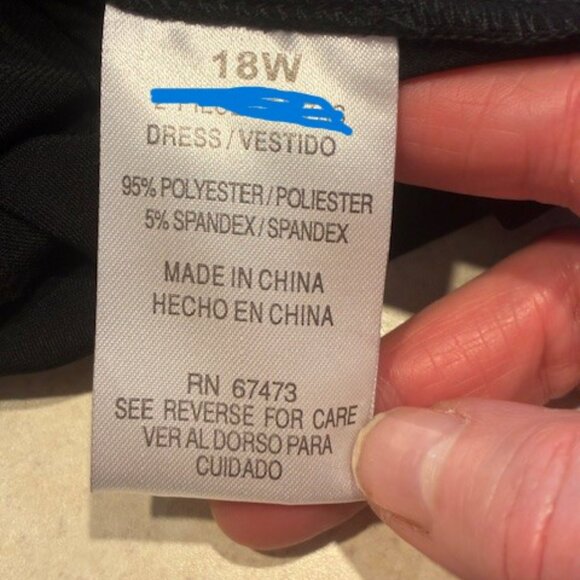 Danny & Nicole Women's Black Fit Flare Sleeveless Knee length Knit Dress Sz 18W - Picture 11 of 11